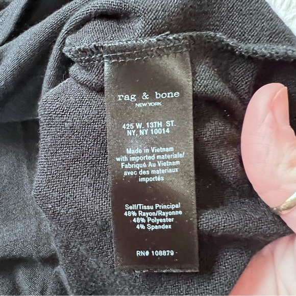 Rag & Bone black cold shoulder tee size xs - Picture 6 of 8